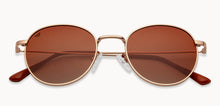 Load image into Gallery viewer, Gold Round Full Rim Unisex Sunglasses by Vincent Chase Polarized-200415
