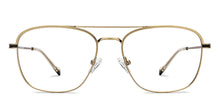 Load image into Gallery viewer, Gold Square Full Rim Unisex Eyeglasses by Vincent Chase-211225