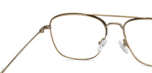 Load image into Gallery viewer, Gold Square Full Rim Unisex Eyeglasses by Vincent Chase-211225