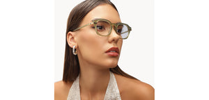 Green Square Full Rim Women Eyeglasses by John Jacobs-211181