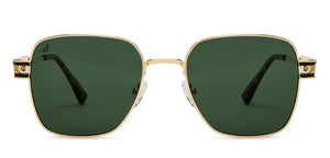 Gold Square Full Rim Unisex Sunglasses by Vincent Chase Polarized-206751