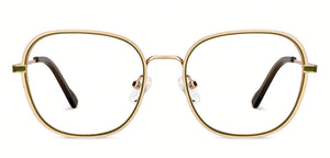 Gold Round Full Rim Women Eyeglasses by Vincent Chase-152840