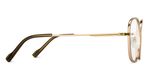 Gold Round Full Rim Women Eyeglasses by Vincent Chase-152840