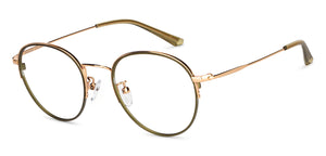 Green Round Full Rim Unisex Eyeglasses by Lenskart Air-152001