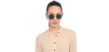 Load image into Gallery viewer, Gold Round Full Rim Unisex Sunglasses by Vincent Chase Polarized-208921