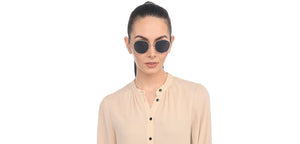 Gold Round Full Rim Unisex Sunglasses by Vincent Chase Polarized-208921