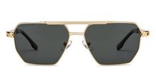 Load image into Gallery viewer, Gold Square Full Rim Unisex Sunglasses by John Jacobs-207047