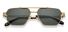 Load image into Gallery viewer, Gold Square Full Rim Unisex Sunglasses by John Jacobs-207047