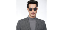 Load image into Gallery viewer, Gold Square Full Rim Unisex Sunglasses by John Jacobs-207048