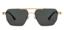 Load image into Gallery viewer, Gold Square Full Rim Unisex Sunglasses by John Jacobs-207048