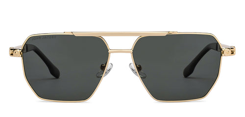 Gold Square Full Rim Unisex Sunglasses by John Jacobs-207048