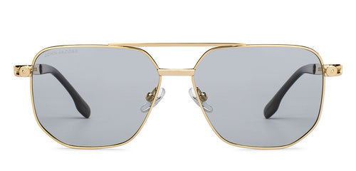 Gold Square Full Rim Unisex Sunglasses by John Jacobs-207049