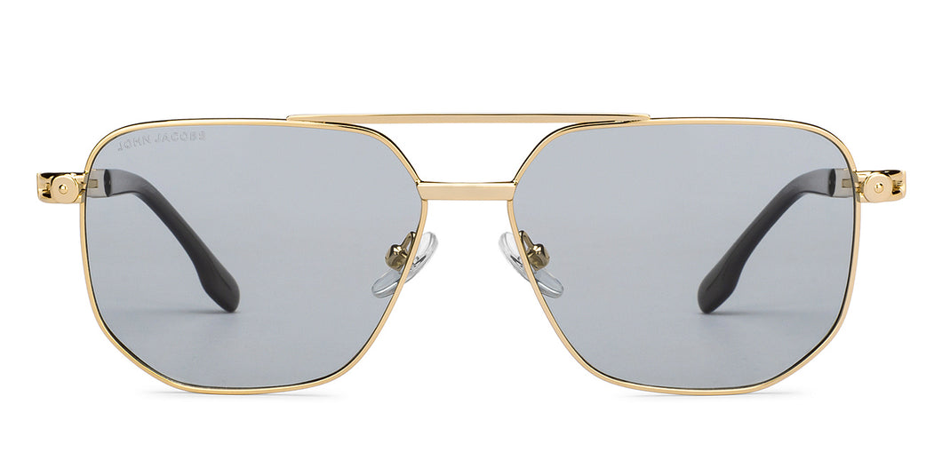 Gold Square Full Rim Unisex Sunglasses by John Jacobs-207049