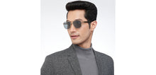 Load image into Gallery viewer, Gold Square Full Rim Unisex Sunglasses by John Jacobs-207056