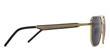 Load image into Gallery viewer, Gold Square Full Rim Unisex Sunglasses by John Jacobs-207056