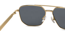 Load image into Gallery viewer, Gold Square Full Rim Unisex Sunglasses by John Jacobs-207056