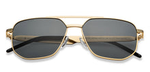 Load image into Gallery viewer, Gold Square Full Rim Unisex Sunglasses by John Jacobs-207056