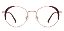 Load image into Gallery viewer, Maroon Round Full Rim Unisex Eyeglasses by John Jacobs-150353