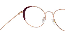 Load image into Gallery viewer, Maroon Round Full Rim Unisex Eyeglasses by John Jacobs-150353