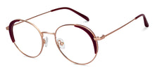 Load image into Gallery viewer, Maroon Round Full Rim Unisex Eyeglasses by John Jacobs-150357