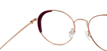 Load image into Gallery viewer, Maroon Round Full Rim Unisex Eyeglasses by John Jacobs-150357