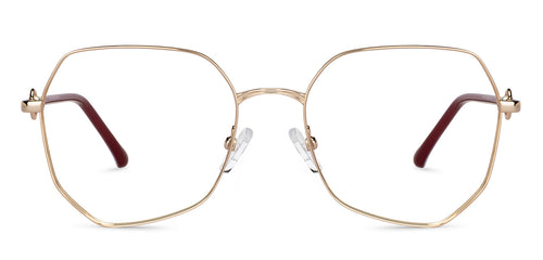 Gold Square Full Rim Women Eyeglasses by John Jacobs-152682