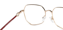 Load image into Gallery viewer, Gold Square Full Rim Women Eyeglasses by John Jacobs-152682