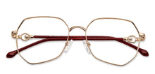 Load image into Gallery viewer, Gold Square Full Rim Women Eyeglasses by John Jacobs-152682