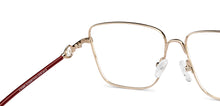 Load image into Gallery viewer, Gold Square Full Rim Women Eyeglasses by John Jacobs-152687