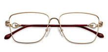 Load image into Gallery viewer, Gold Square Full Rim Women Eyeglasses by John Jacobs-152687