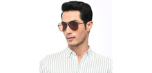 Load image into Gallery viewer, Black Aviator Full Rim Unisex Sunglasses by Vincent Chase Polarized-206960