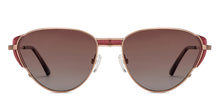 Load image into Gallery viewer, Gold Cat Eye Full Rim Unisex Sunglasses by John Jacobs-150967