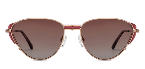 Gold Cat Eye Full Rim Unisex Sunglasses by John Jacobs-150967