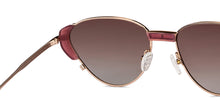 Load image into Gallery viewer, Gold Cat Eye Full Rim Unisex Sunglasses by John Jacobs-150967