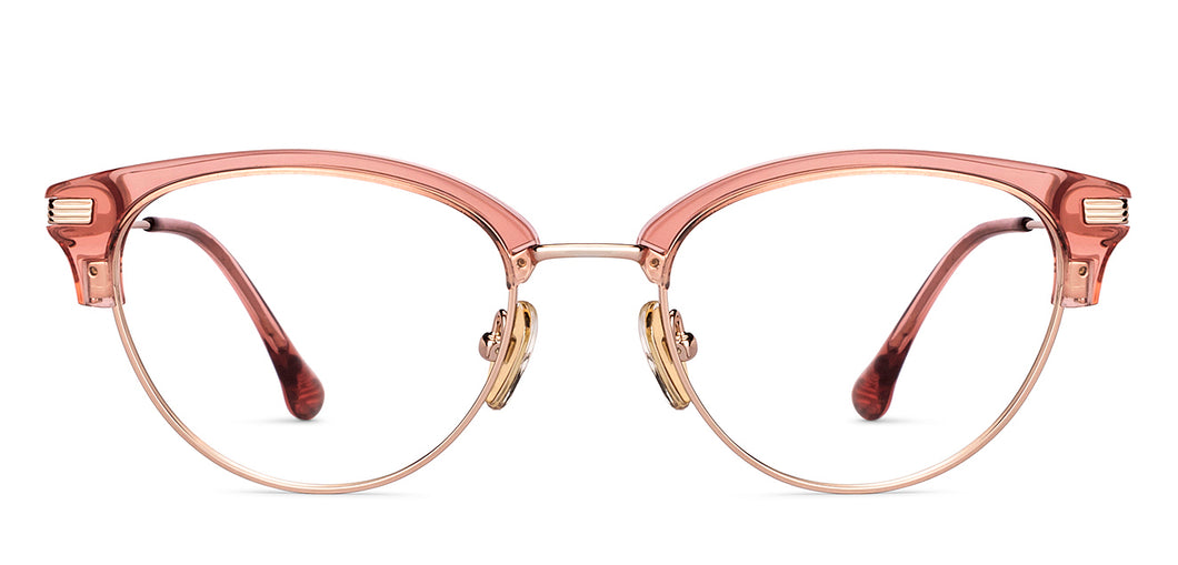 Pink Clubmaster Full Rim Women Eyeglasses by John Jacobs JJ-152173