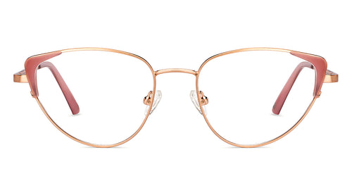 Gold Cat Eye Full Rim Women Eyeglasses by John Jacobs-150950