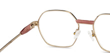 Load image into Gallery viewer, Gold Hexagonal Full Rim Unisex Eyeglasses by John Jacobs-150956