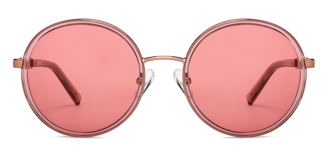 Gold Round Full Rim Unisex Sunglasses by John Jacobs-152718