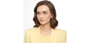 Gold Round Full Rim Unisex Eyeglasses by John Jacobs-201462