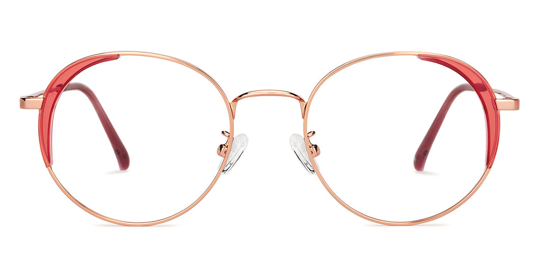 Pink Round Full Rim Unisex Eyeglasses by John Jacobs-150892