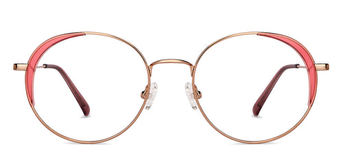 Pink Round Full Rim Unisex Eyeglasses by John Jacobs-150356