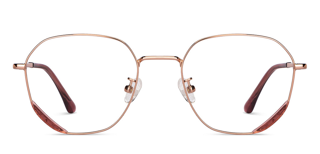 Pink Round Full Rim Unisex Eyeglasses by John Jacobs-150903