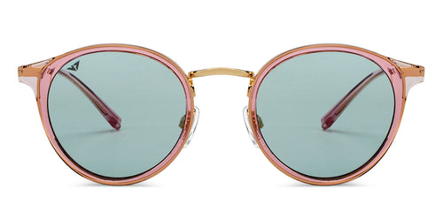 Gold Round Full Rim Unisex Sunglasses by Vincent Chase-200406