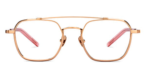 Gold Square Full Rim Unisex Eyeglasses by John Jacobs-207209