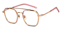Load image into Gallery viewer, Gold Square Full Rim Unisex Eyeglasses by John Jacobs-207209