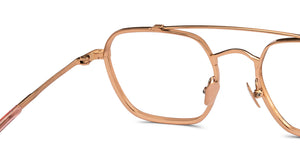 Gold Square Full Rim Unisex Eyeglasses by John Jacobs-207209