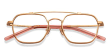 Load image into Gallery viewer, Gold Square Full Rim Unisex Eyeglasses by John Jacobs-207209