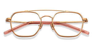Gold Square Full Rim Unisex Eyeglasses by John Jacobs-207209
