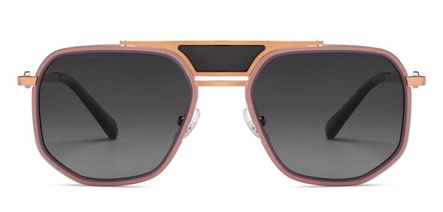 Gold Square Full Rim Unisex Sunglasses by John Jacobs-208138