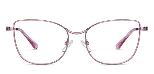 Gold Cat Eye Full Rim Unisex Eyeglasses by John Jacobs-150676